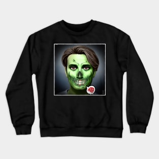 Green Zombie Hannibal with Brain Crewneck Sweatshirt